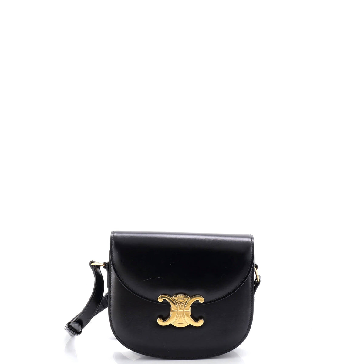Celine CELINE Triomphe Besace Clea Flap Bag Leather