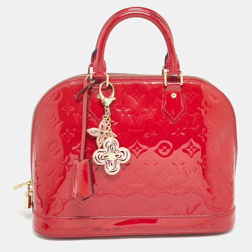 Indian Rose Monogram Vernis Alma PM Bag