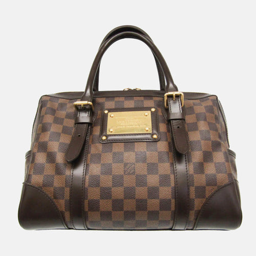 Brown Damier Ebene Canvas Berkeley Satchel