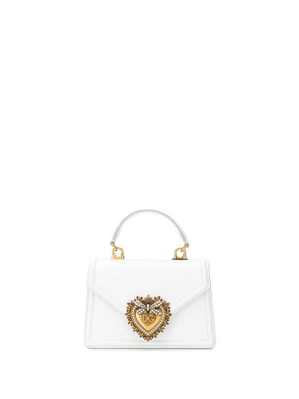 Dolce & Gabbana Women's Leather Bag With Plaque in White | Size UNI | BB6711 Color AV89380002