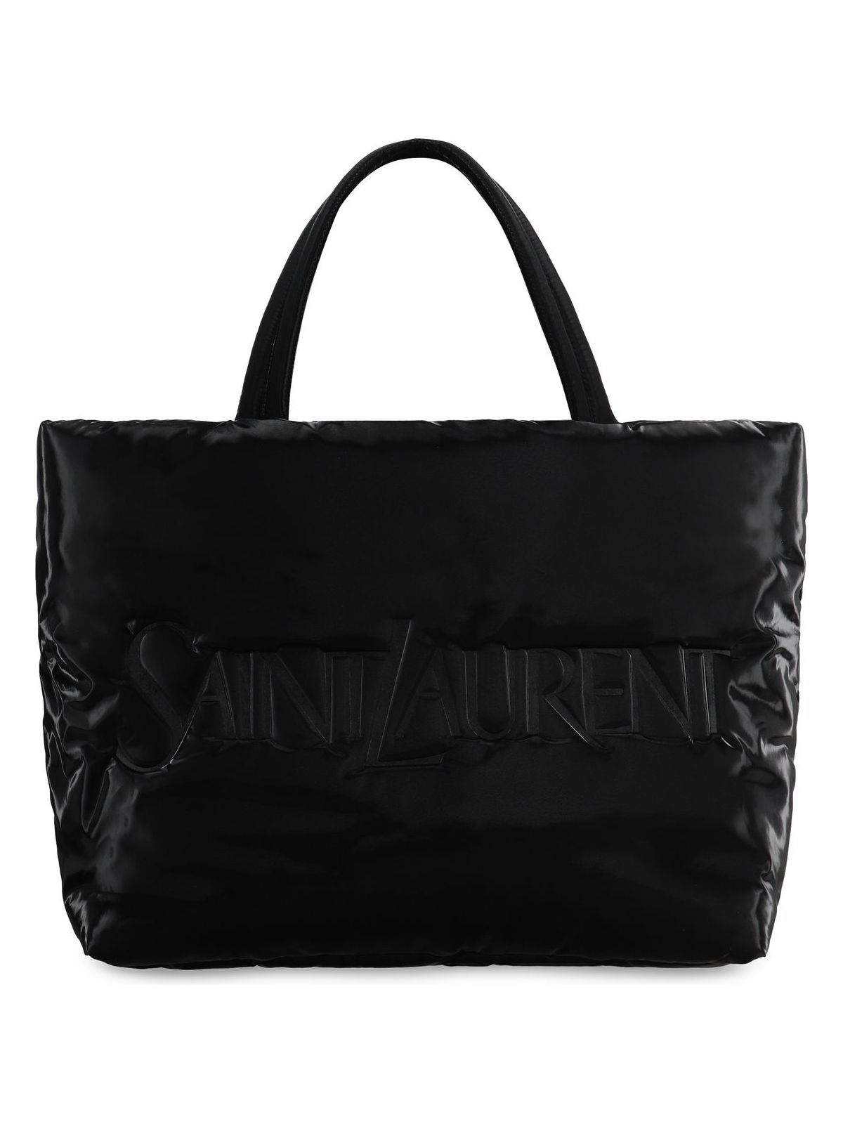Saint Laurent Men's Padded Nylon Tote in Black | 756269FACY8 Color 1000