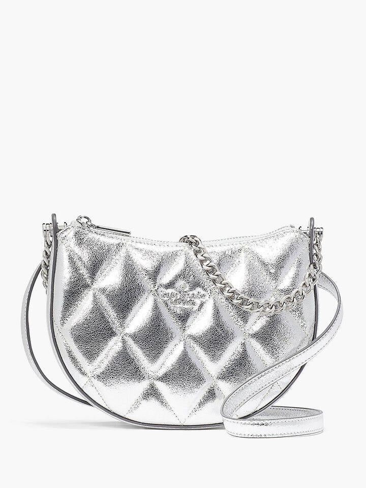 Kate Spade Au Carey Metallic Quilted Leather Zip Top Crossbody