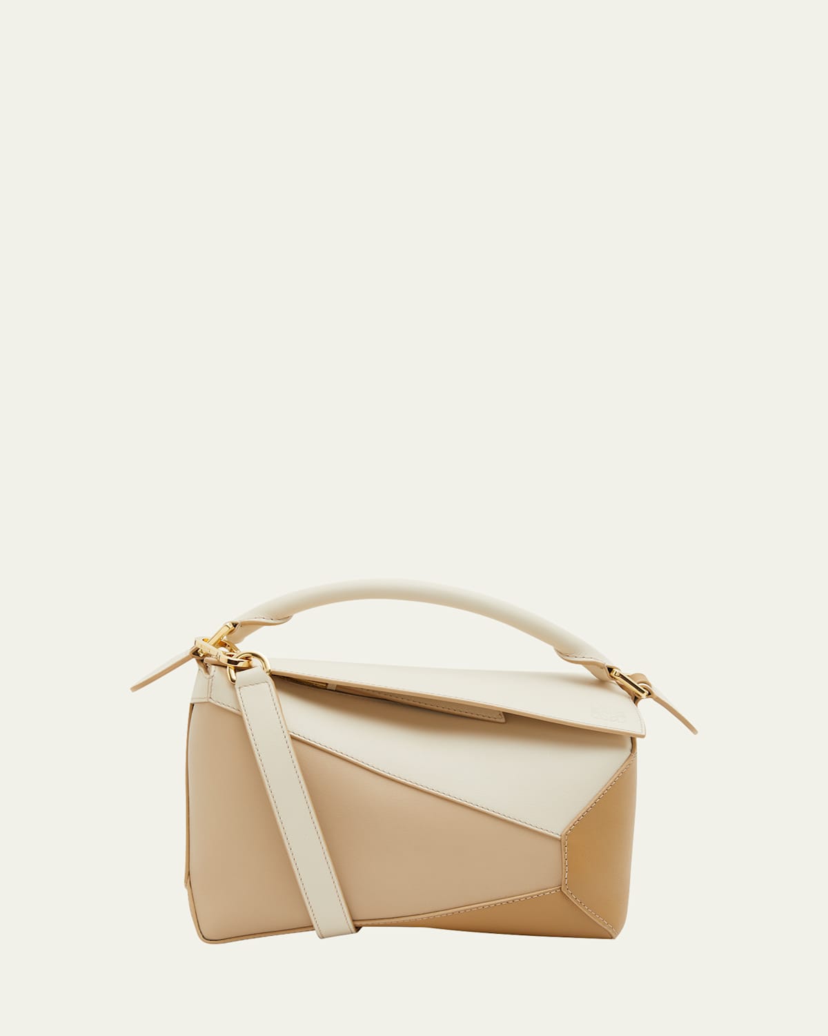 Loewe Puzzle Edge Small Top-Handle Bag in Tricolor Leather