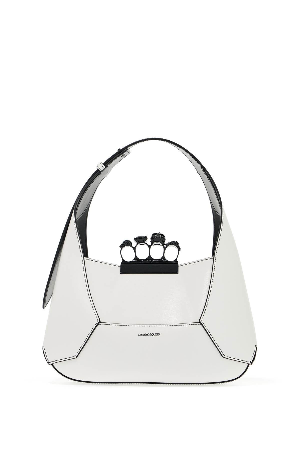 Alexander Mcqueen Women's Jewelled Hobo in Bianco | 731135DYTAV