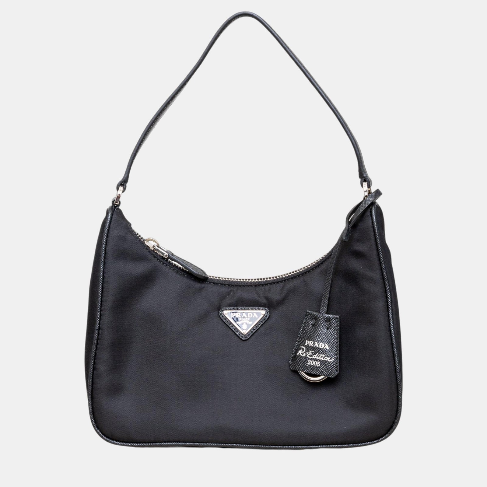 Prada Black Nylon Onesize Re-Edition 2005 Shoulder Bags