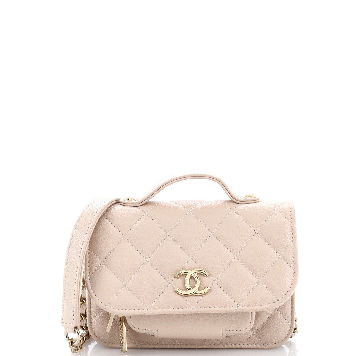 Chanel CHANEL Business Affinity Flap Clutch with Chain Quilted Caviar