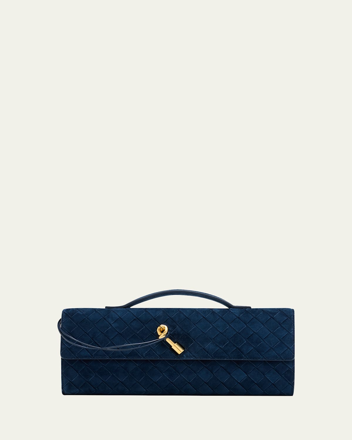 Bottega Veneta Andiamo Leather Clutch Bag