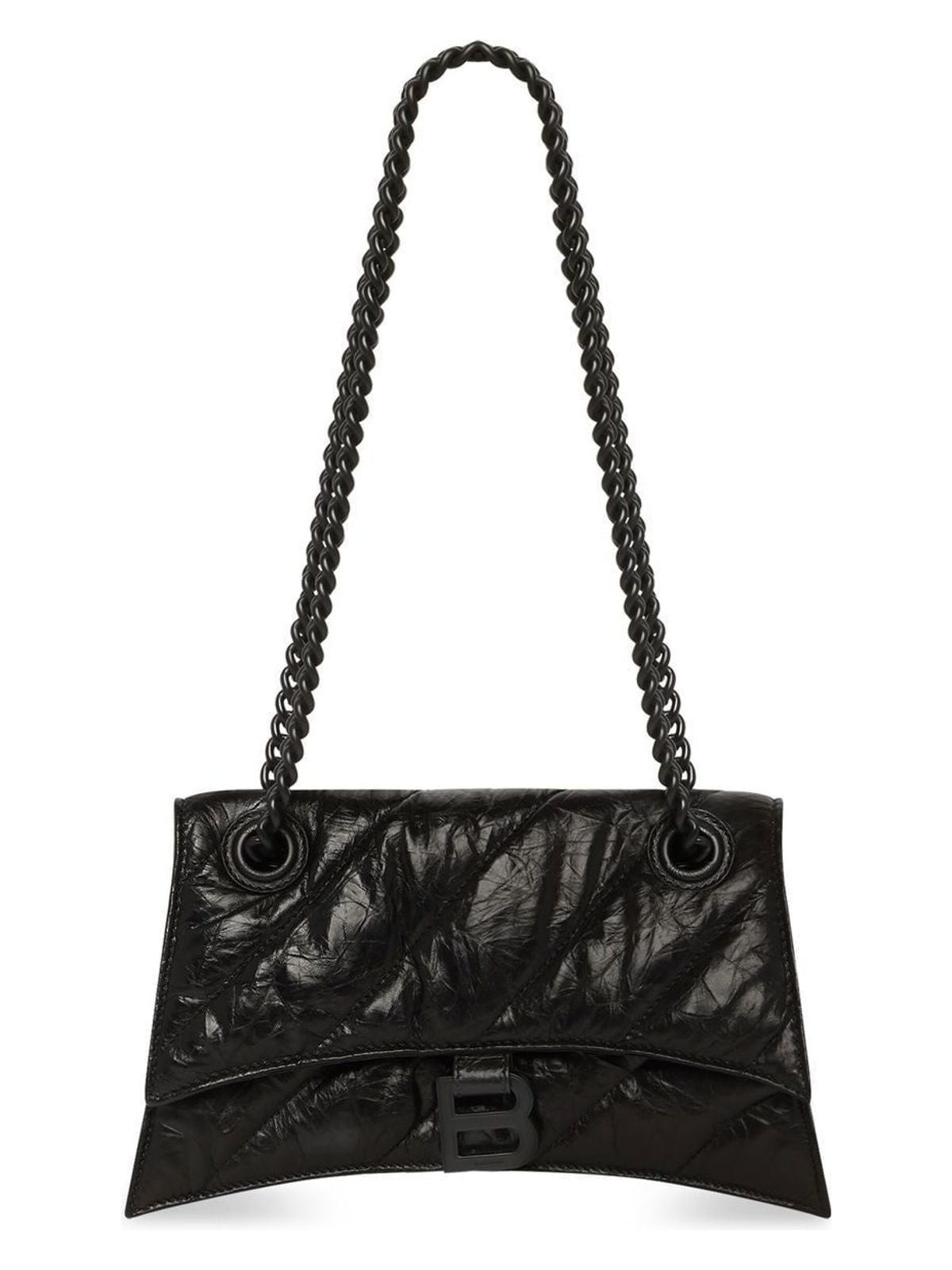 Balenciaga Women's Crush Chain S Hobo Bag in Black | 716351 Color 210IY Color 1000