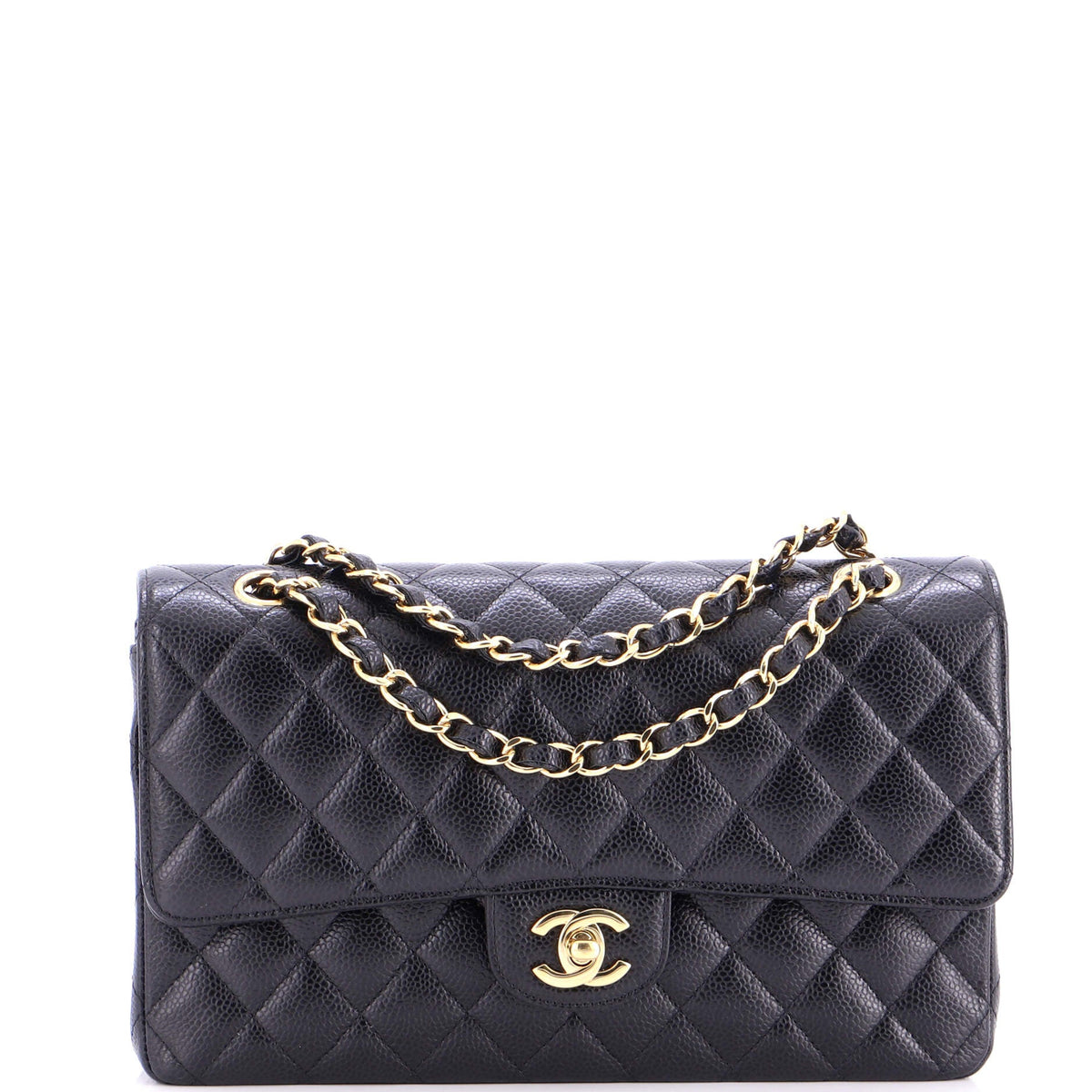 Chanel CHANEL Classic Double Flap Bag Quilted Caviar Medium