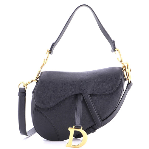 Saddle Handbag with Strap Leather Medium