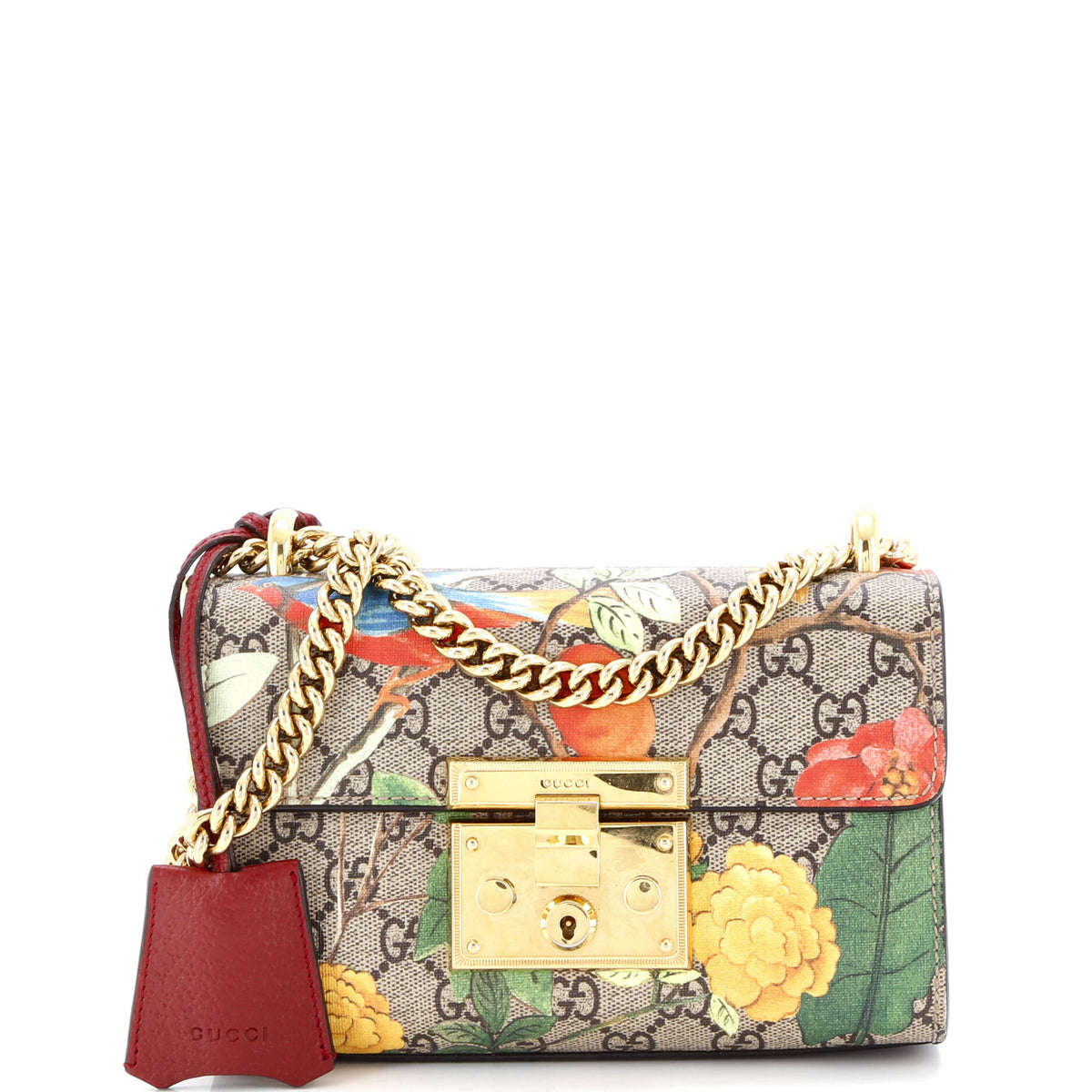 Gucci GUCCI Padlock Shoulder Bag Tian Print GG Coated Canvas Small