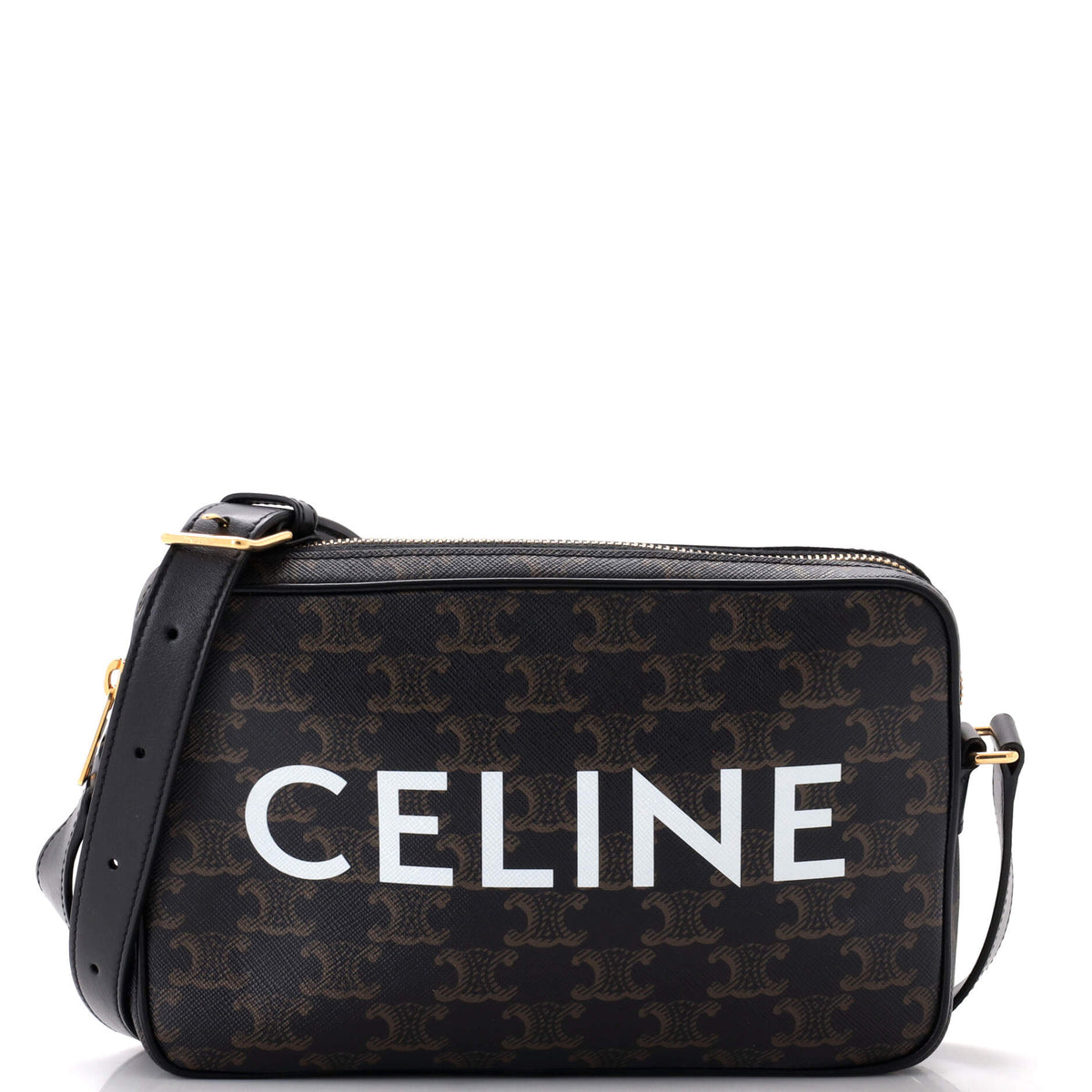 Celine CELINE Logo Messenger Bag Triomphe Coated Canvas Medium