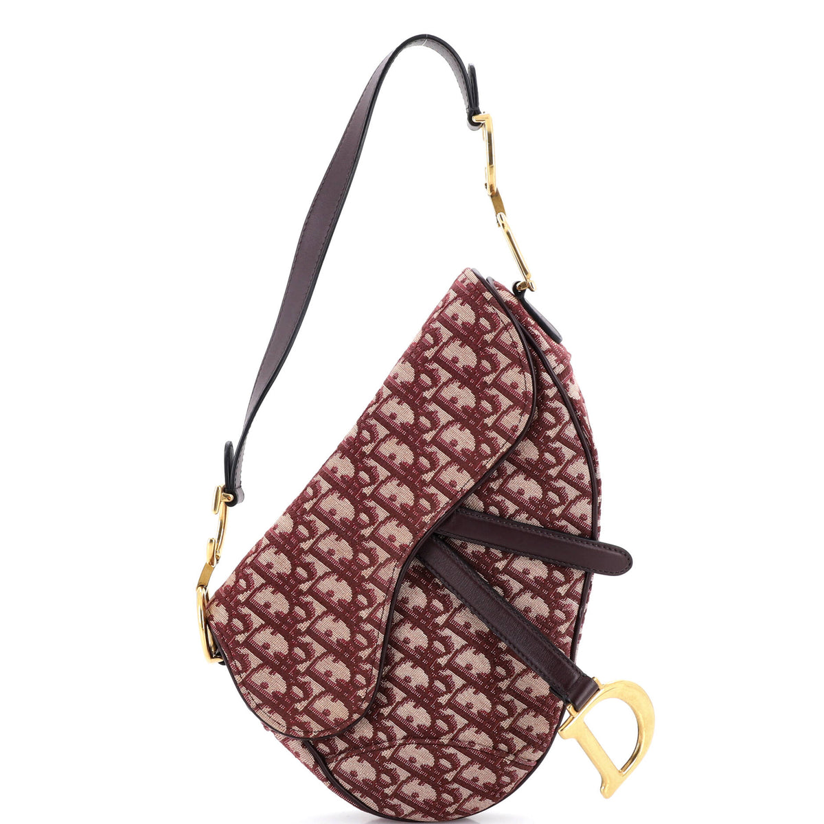 Christian Dior Saddle Handbag Oblique Canvas Medium