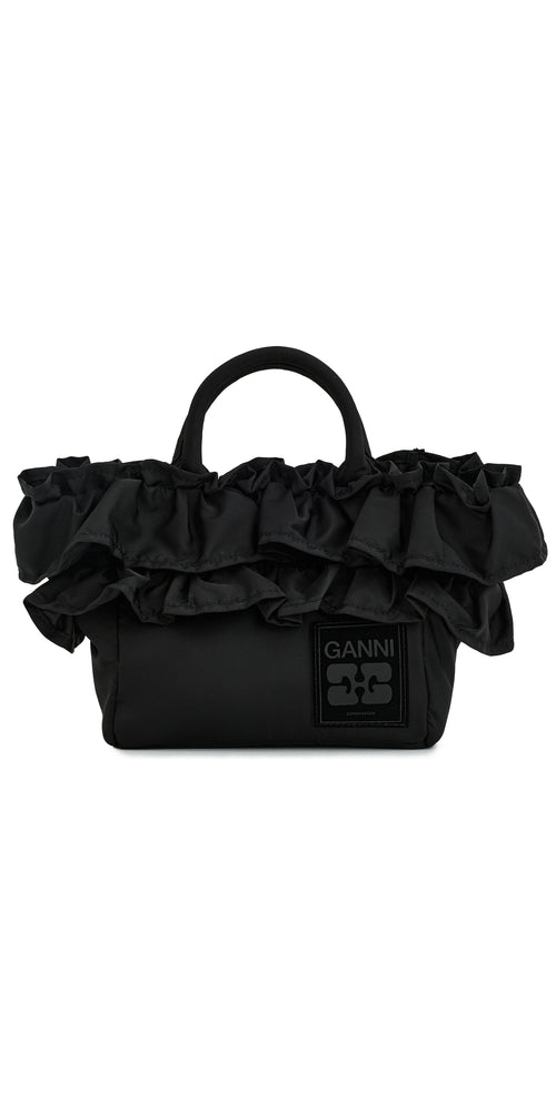 Mini Shopper Ruffle Bag Black One Size