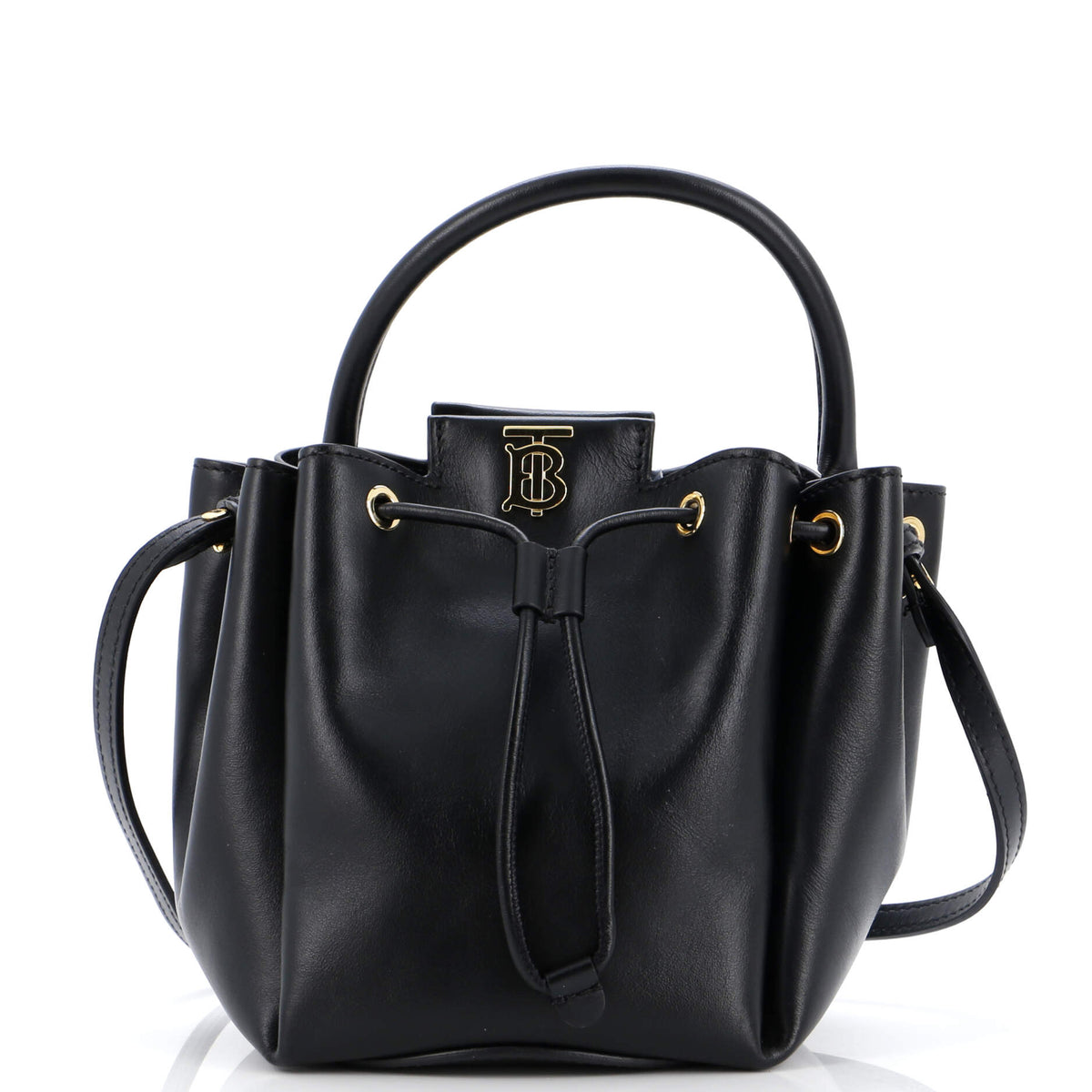 Burberry Peony Bucket Bag Leather Small