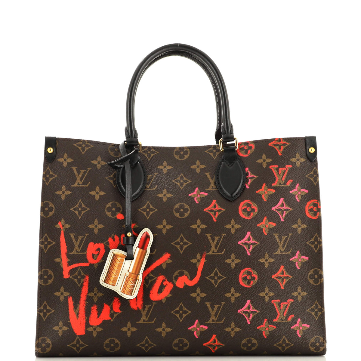 Louis Vuitton OnTheGo Tote Limited Edition Fall in Love Monogram Canvas MM