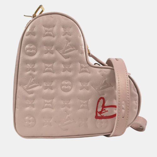 Pink Monogram Empriente Leather Fall in Love Heart Shoulder Bag