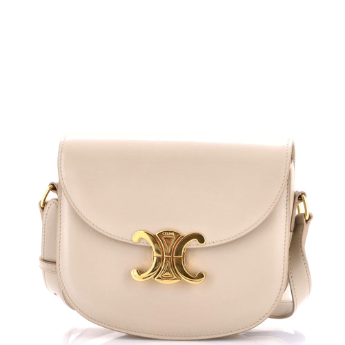 CELINE Triomphe Besace Clea Flap Bag Leather
