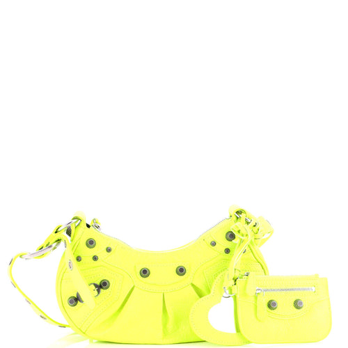 Le Cagole Giant Studs Shoulder Bag Leather XS