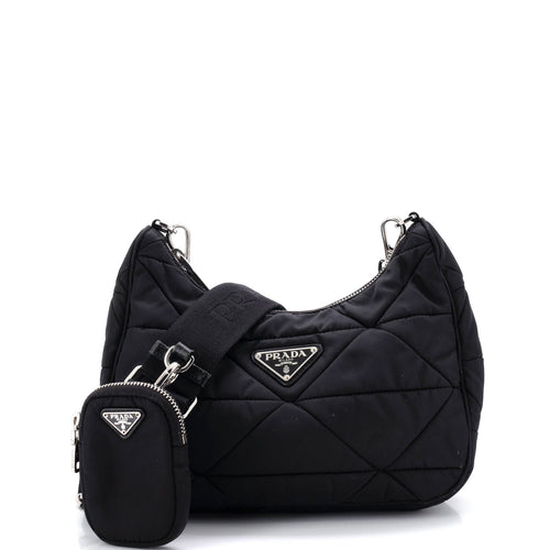 PRADA Re-Edition Shoulder Bag Quilted Tessuto Small
