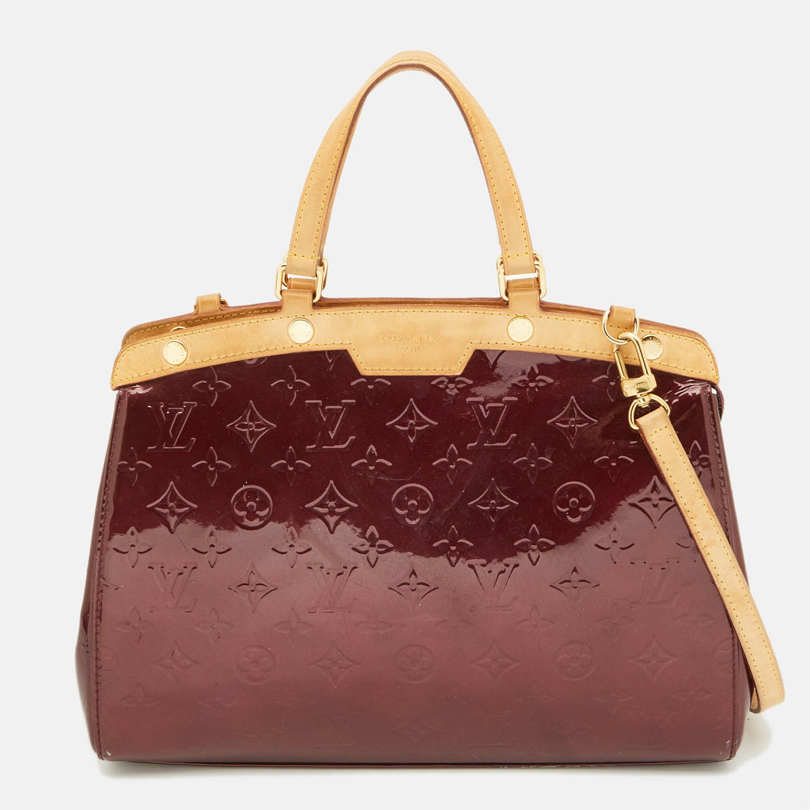 Louis Vuitton Amarante-Monogramm-Vernis-Brea-MM-Tasche