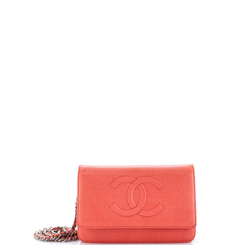 CHANEL Timeless Wallet on Chain Caviar