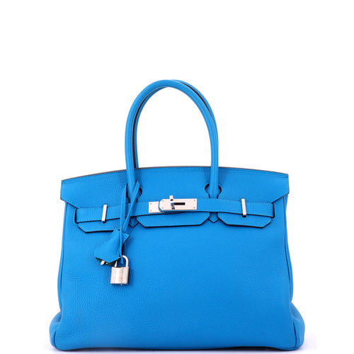 Birkin Handbag Verso Togo with Palladium Hardware 30