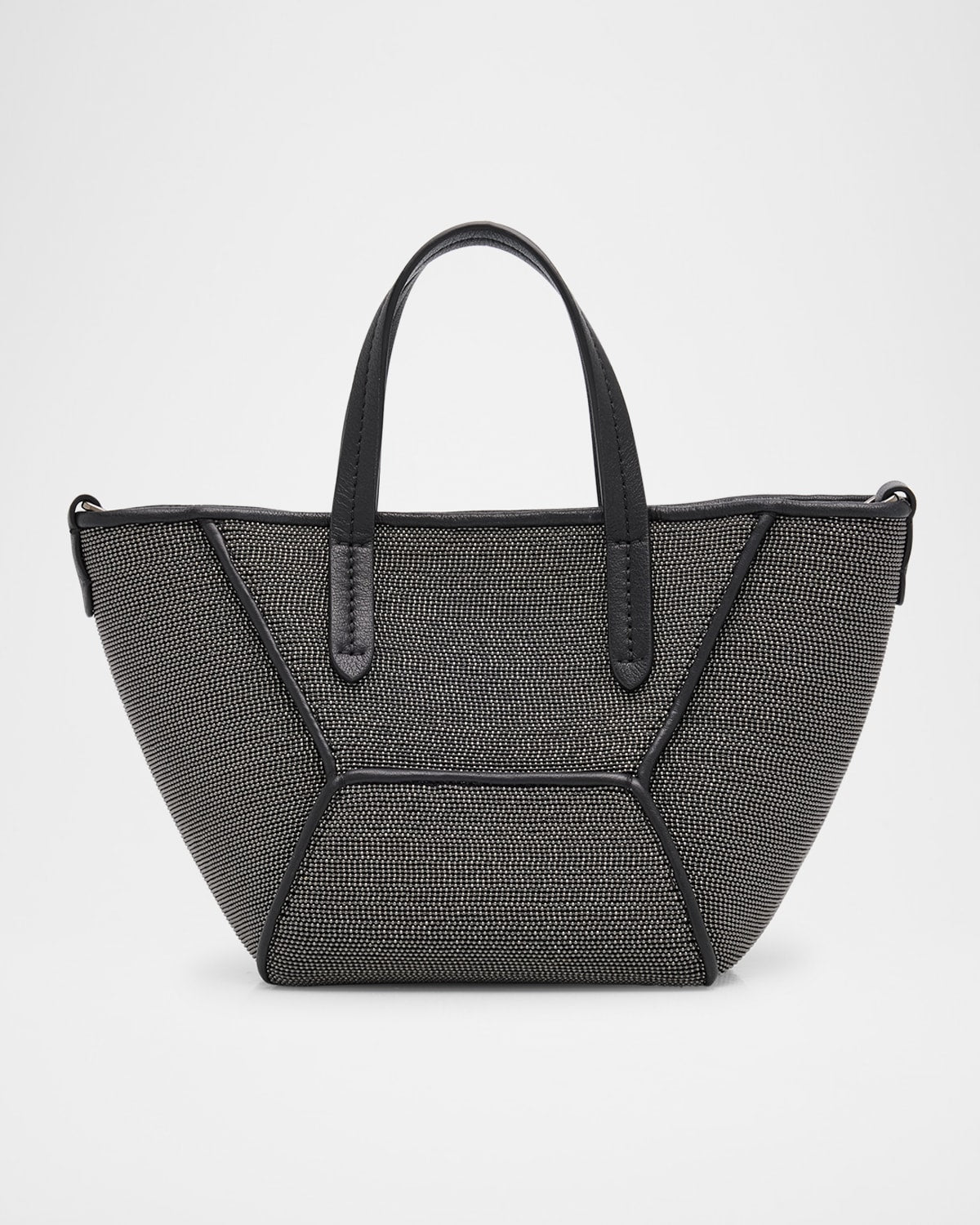 Brunello Cucinelli Duo All Over Monili Leather Mini Tote Bag