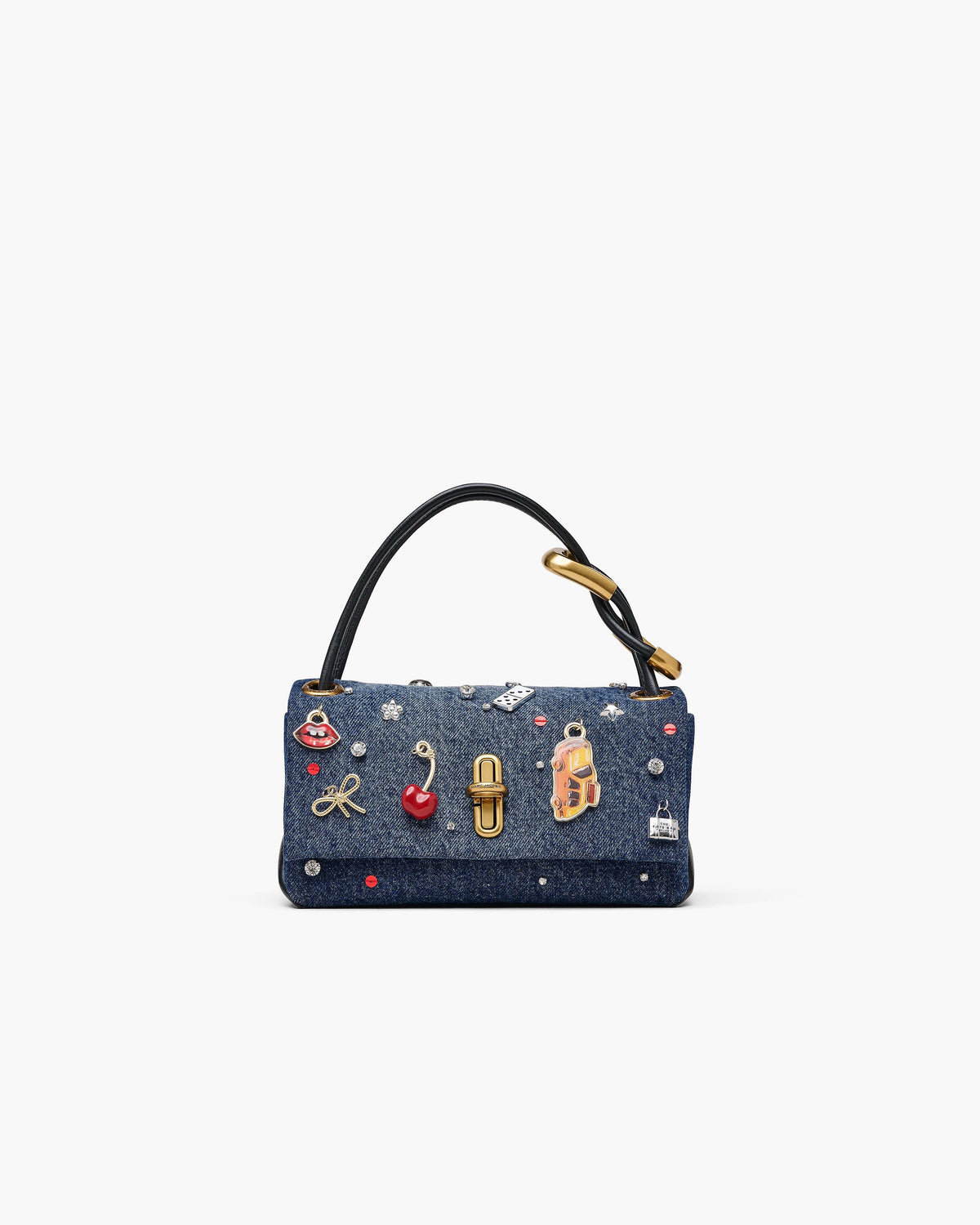 Marc Jacobs Marc Jacobs The Trinket Charm Denim Mini Dual Bag in Medium Wash Multi
