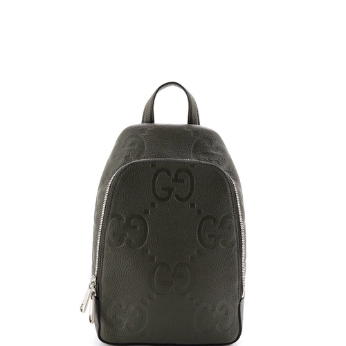 GUCCI Sling Bag Jumbo GG Embossed Leather