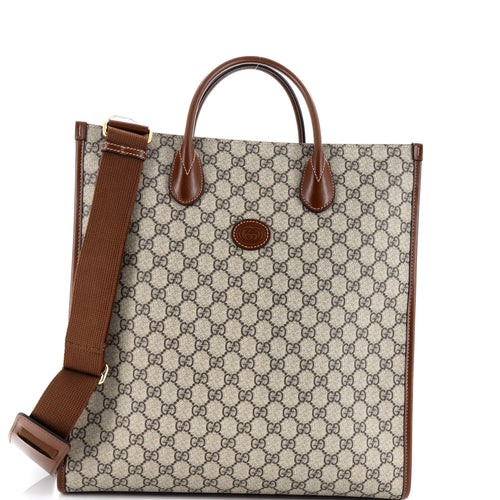 GUCCI Interlocking G Tote GG Coated Canvas Vertical
