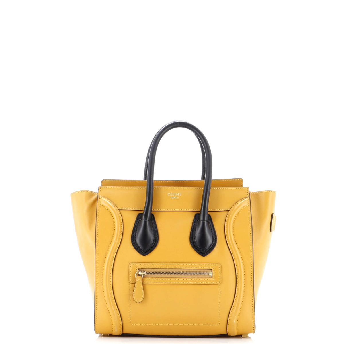 Celine CELINE Bicolor Luggage Bag Leather Micro