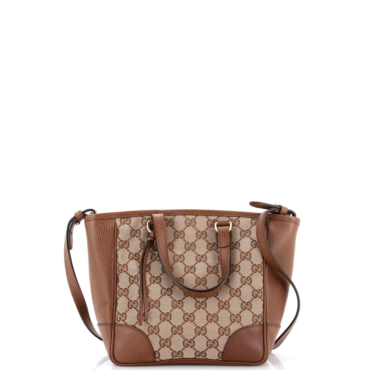Gucci GUCCI Bree Convertible Tote GG Canvas with Leather Small