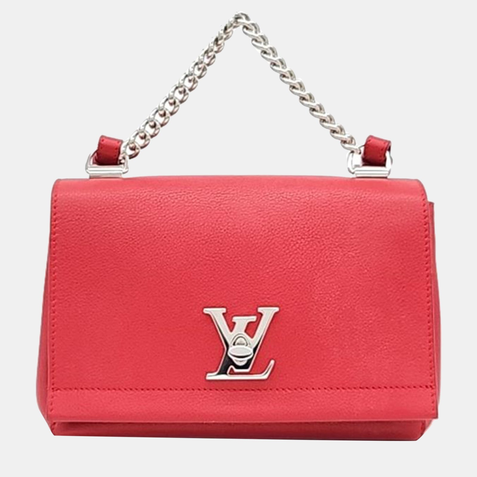 Louis Vuitton Sac à poignée supérieure Rockme II BB en cuir rouge