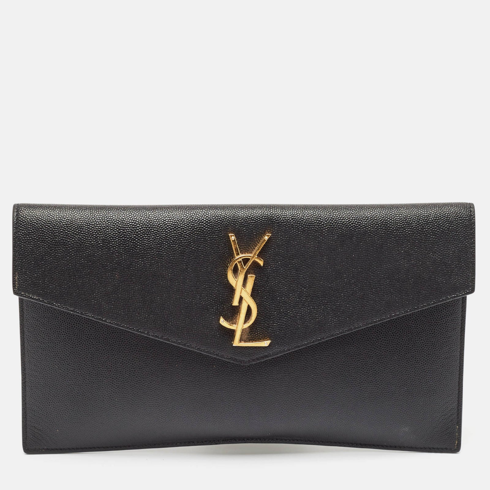 Saint Laurent Paris Saint Laurent Black Leather Uptown Pouch