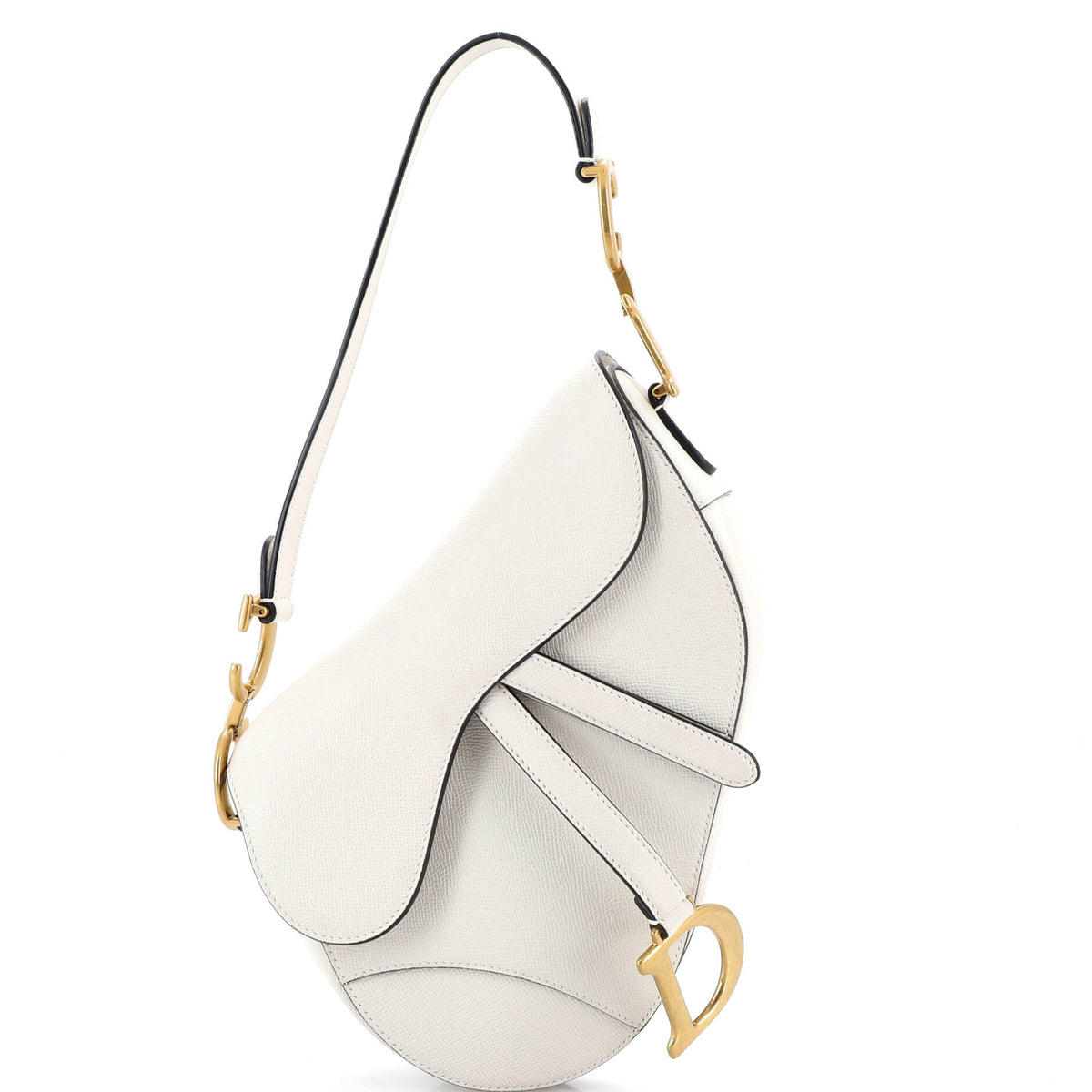 Christian Dior Saddle Handbag Leather Medium