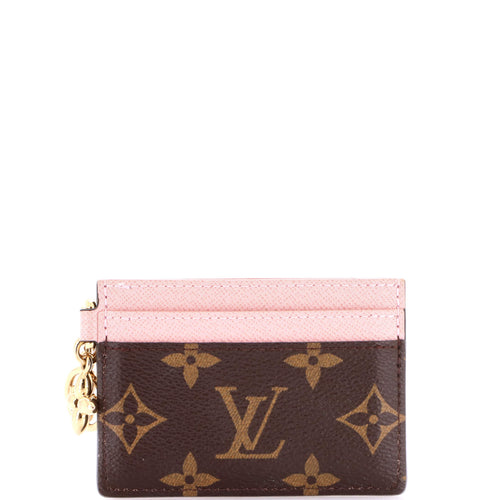 LV Charms Card Holder Monogram Canvas and Leather