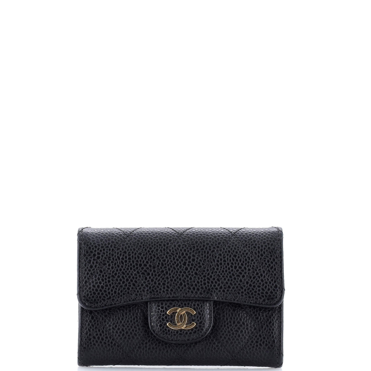 Chanel CHANEL Classic Flap Card Holder Quilted Caviar