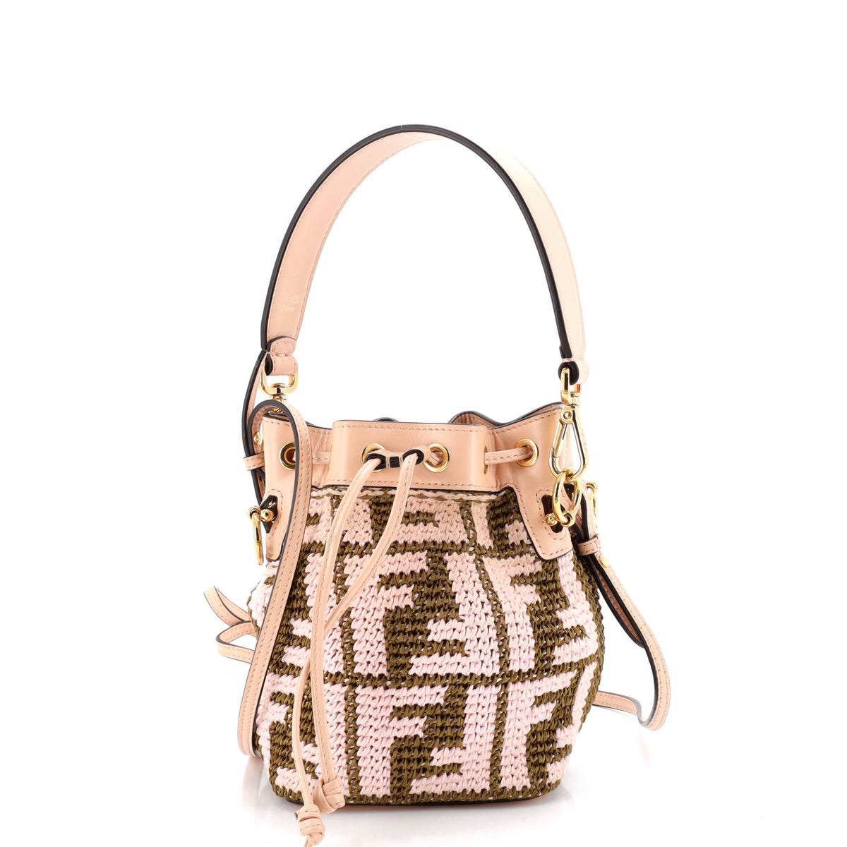 Fendi FENDI Mon Tresor Bucket Bag Zucca Raffia Mini