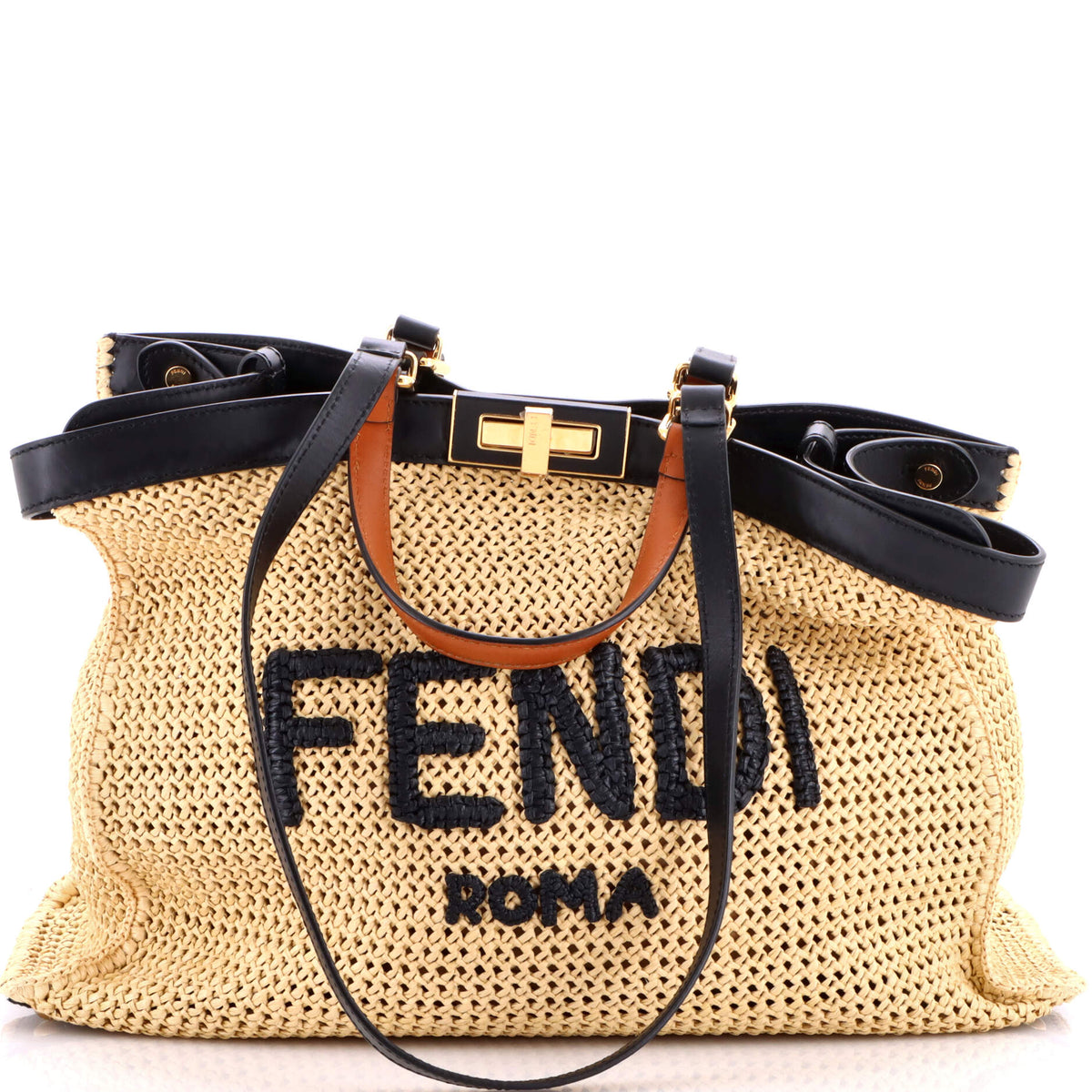 Fendi FENDI Peekaboo X-Tote Raffia Medium