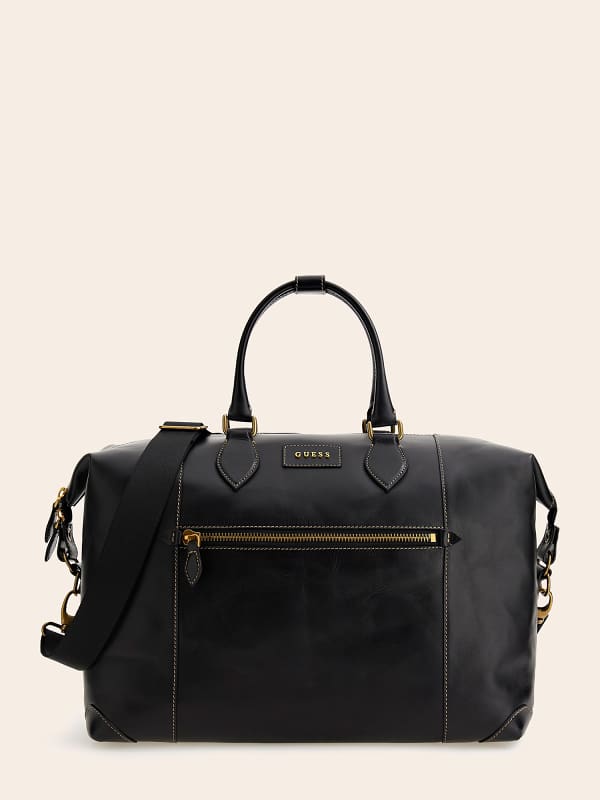 Guess Große Weekender-Tasche Lario aus echtem Leder