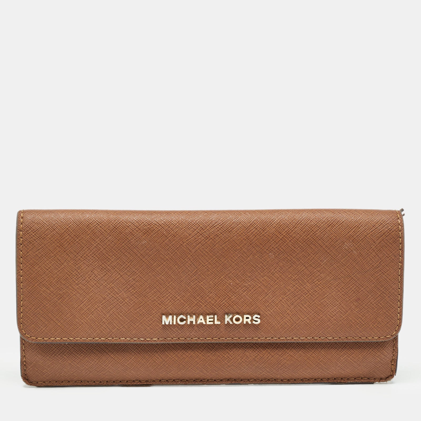 Michael Kors Brown Leather Continental Wallet