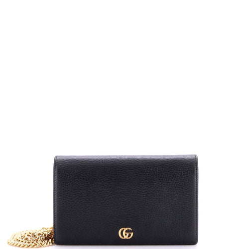 GUCCI Petite GG Marmont Chain Wallet Leather Mini