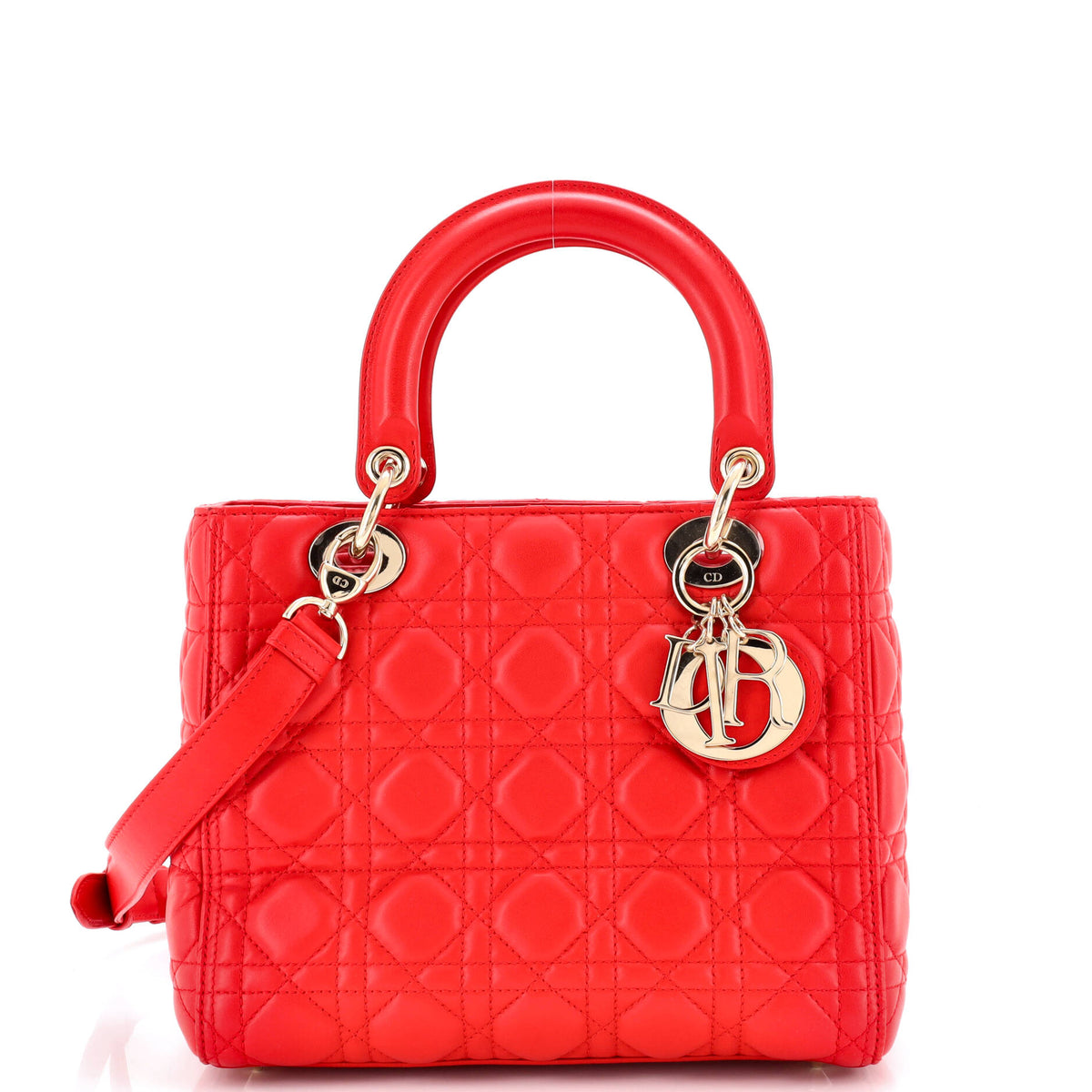 Christian Dior Lady Dior Bag Cannage Quilt Lambskin Medium