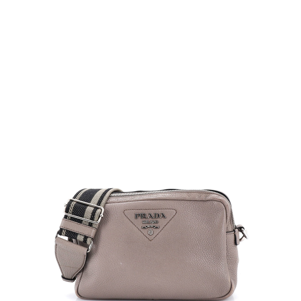 Prada PRADA Dual Strap Double Zip Camera Bag Vitello Daino