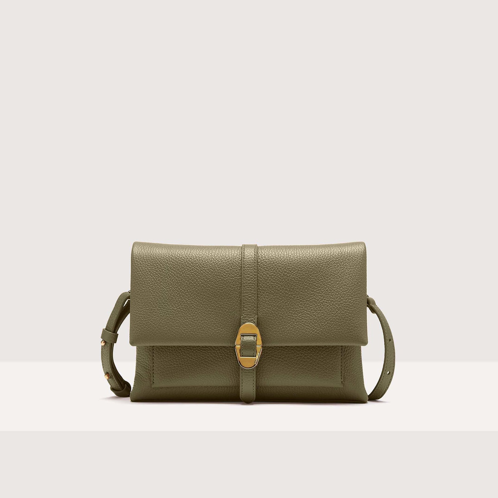 Coccinelle Grained Leather Shoulder Bag Dorian Small