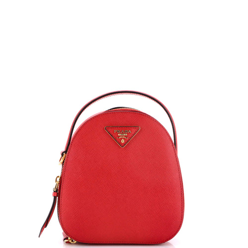 PRADA Odette Zip Backpack Saffiano Leather Mini