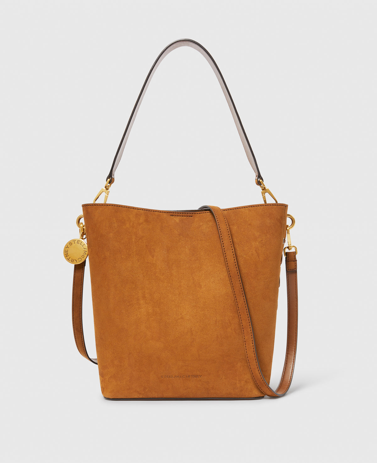 Stella McCartney Frayme Whipstitch Crossbody Tote Bag, Woman, Brandy