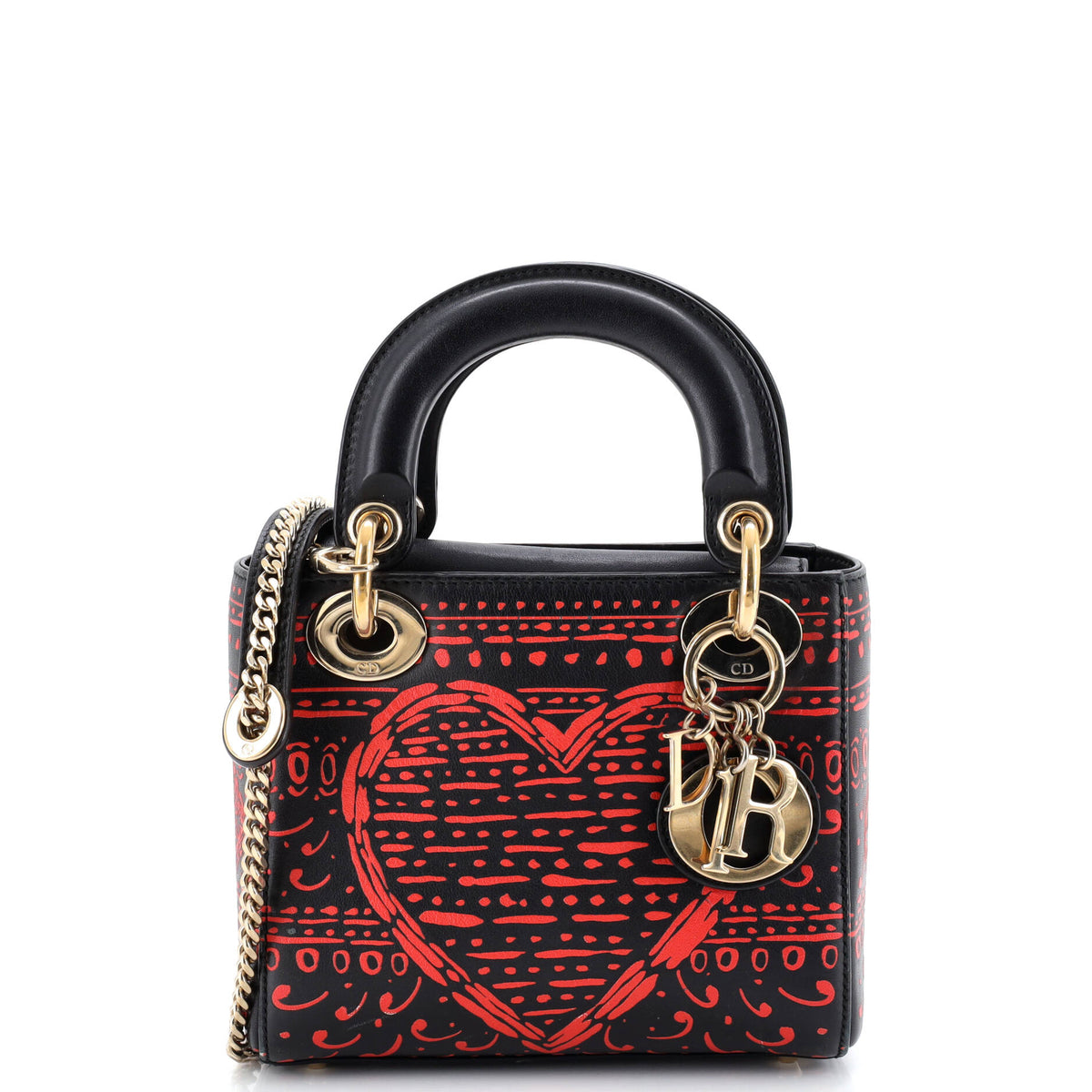 Christian Dior Lady Dior Bag Printed Leather Mini