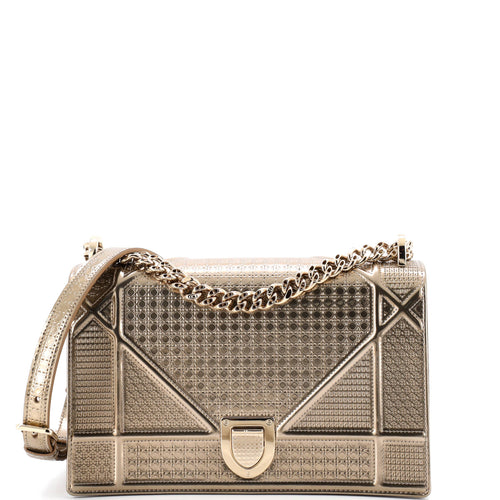 Diorama Flap Bag Cannage Embossed Calfskin Medium